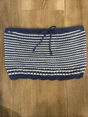 Hollister Striped Knit Tube Top with Drawstring